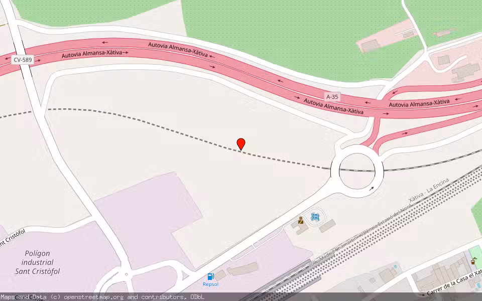 Mapa de Subasta Inmueble (Nave industrial) en Orihuela, Alicante/Alacant