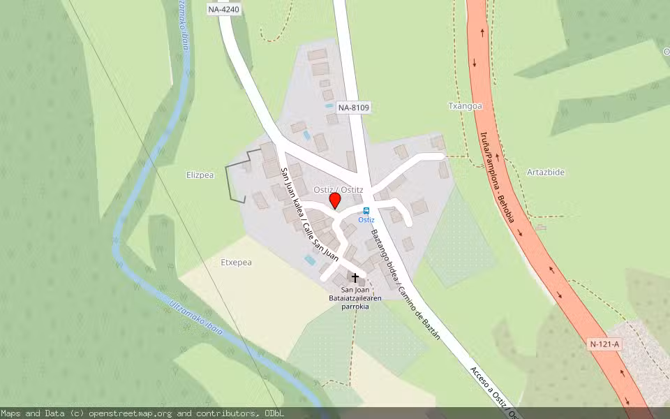 Mapa de Subasta Inmueble (Solar) en Ostiz, Navarra