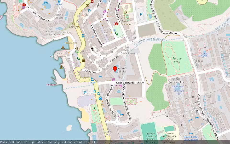 Mapa de Subasta Inmueble (Garaje) en Santiago Del Teide, Santa Cruz de Tenerife