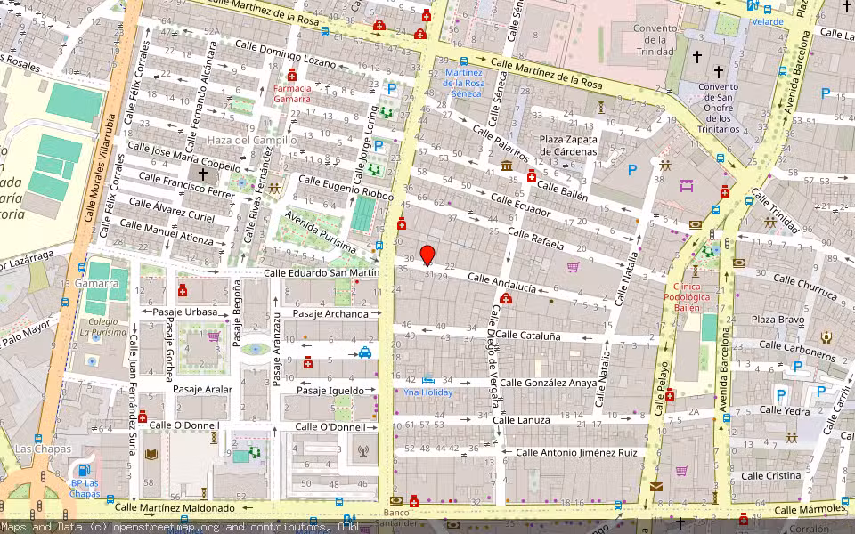 Mapa de Subasta Inmueble (Local comercial) en Málaga