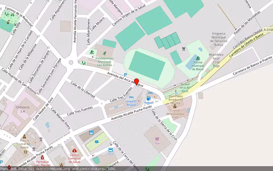 Mapa de Subasta Inmueble (Vivienda) en Baeza, Jaén