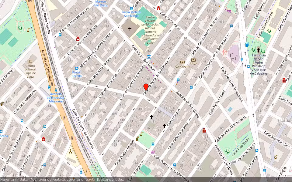 Mapa de Subasta Inmueble (Vivienda) en Madrid