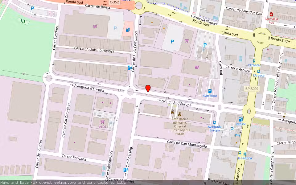 Mapa de Subasta Inmueble (Garaje) en Granollers, Barcelona