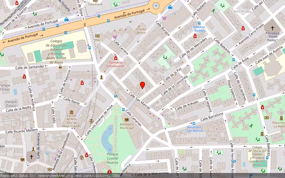 Mapa de Subasta Inmueble (Vivienda) en Móstoles, Madrid