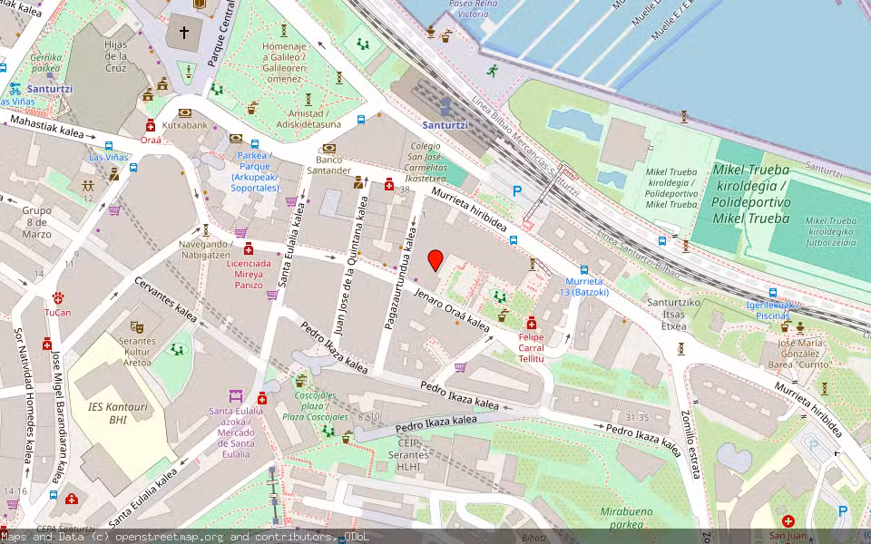 Mapa de Subasta Inmueble (Garaje) en Santurce, Bizkaia