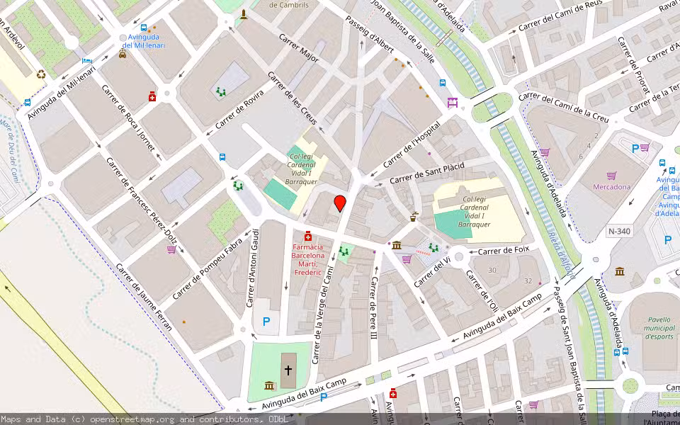 Mapa de Subasta Inmueble (Trastero) en Cambrils, Tarragona