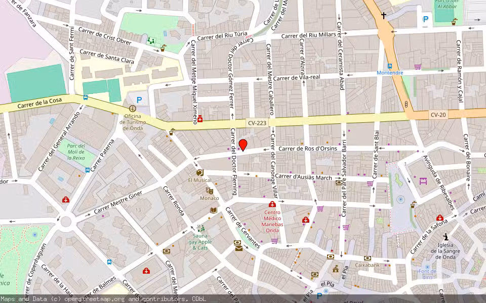 Mapa de Subasta Inmueble (Vivienda) en Onda, Castellón/Castelló