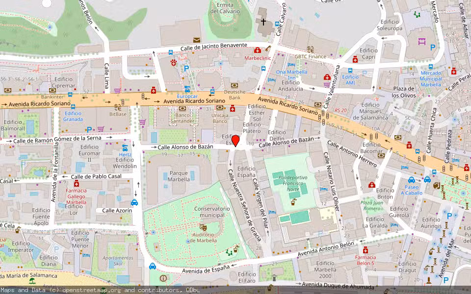 Mapa de Subasta Inmueble (Vivienda) en Marbella, Málaga