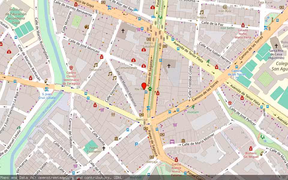 Mapa de Subasta Inmueble (Garaje) en Zaragoza