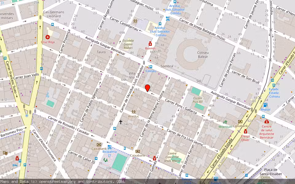 Mapa de Subasta Inmueble (Vivienda) en Palma De Mallorca, Illes Balears