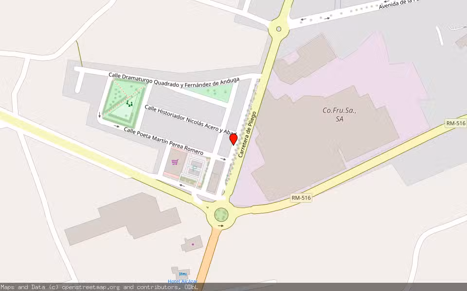 Mapa de Subasta Inmueble (Garaje) en Mula, Murcia