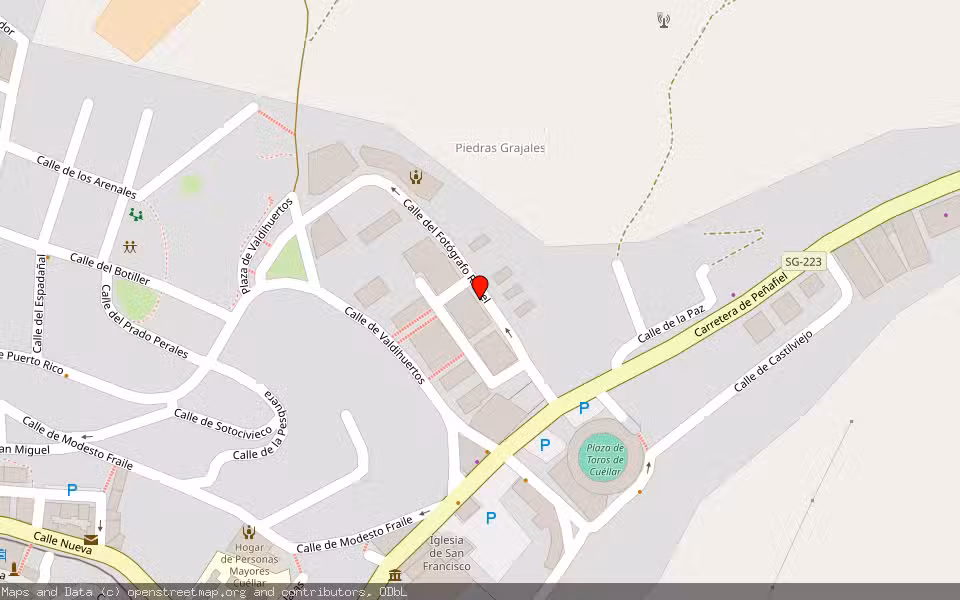 Mapa de Subasta Inmueble (Vivienda) en Cuellar, Segovia