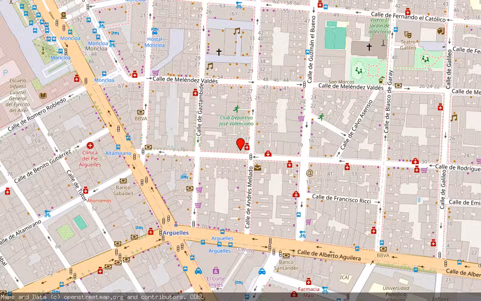 Mapa de Subasta Inmueble (Vivienda) en Madrid