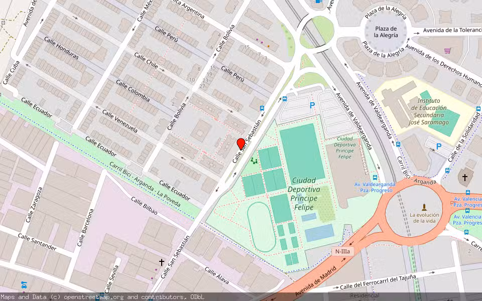 Mapa de Subasta Inmueble (Garaje) en Arganda, Madrid