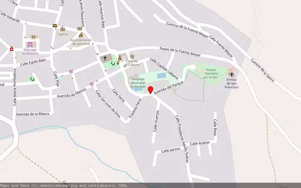 Mapa de Subasta Inmueble (Solar) en Jamilena, Jaén