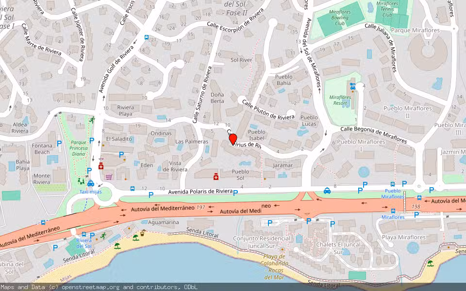 Mapa de Subasta Inmueble (Vivienda) en Mijas, Málaga