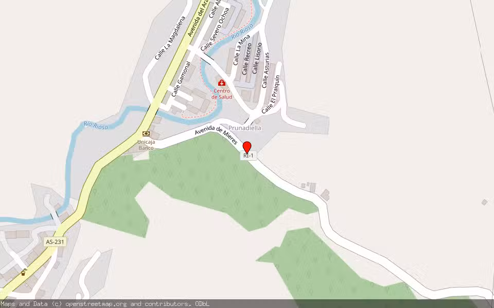 Mapa de Subasta Inmueble (Finca rústica) en Mieres, Asturias