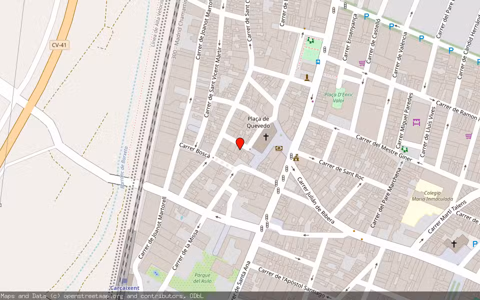 Mapa de Subasta Inmueble (Vivienda) en Carcaixent, Valencia/València