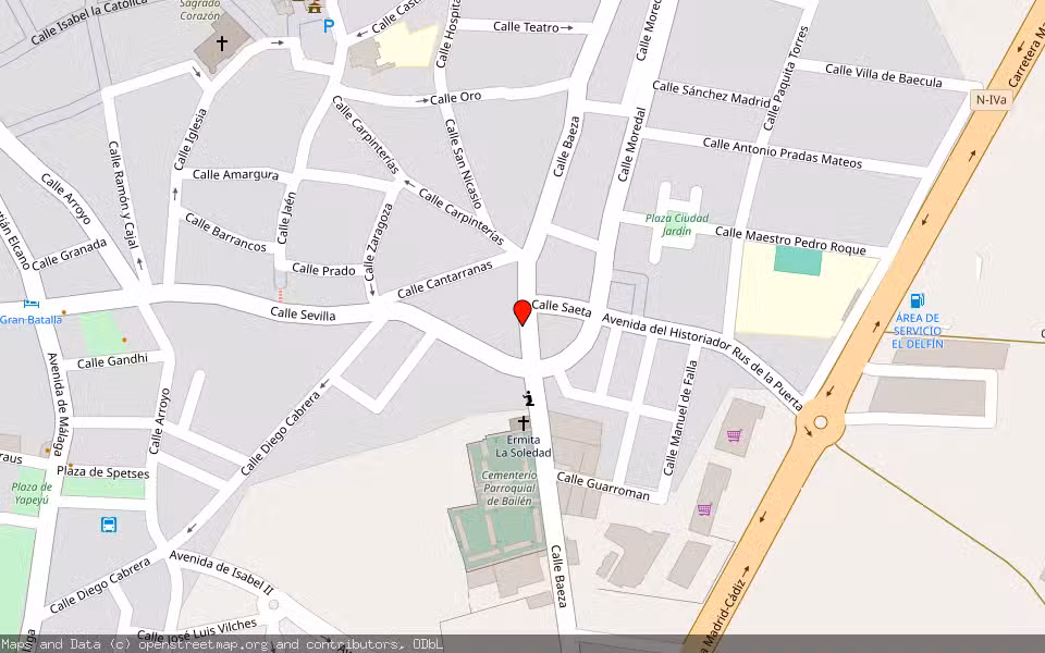 Mapa de Subasta Inmueble (Vivienda) en Bailén, Jaén