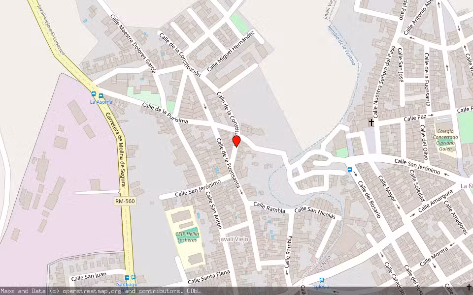 Mapa de Subasta Inmueble (Trastero) en Javalí Viejo, Murcia