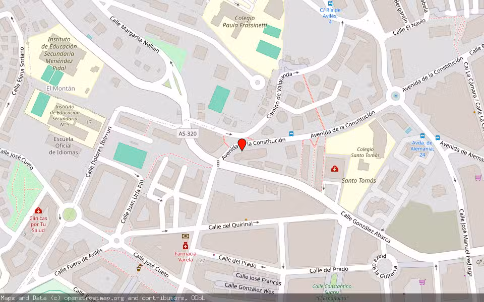 Mapa de Subasta Inmueble (Vivienda) en Aviles, Asturias