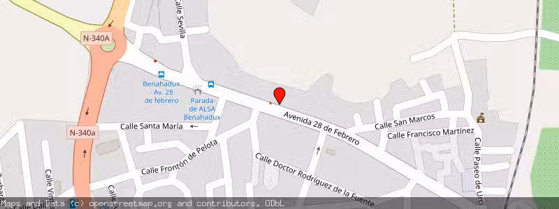 Mapa de Subasta de Inmueble (Vivienda) en Bnahadux, Almería 
