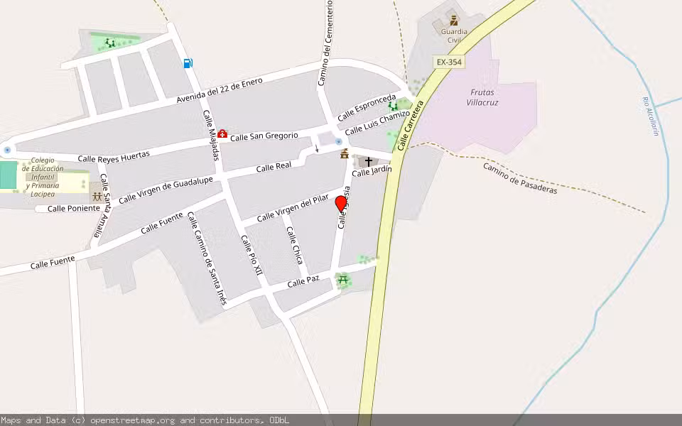 Mapa de Subasta Inmueble (Vivienda) en Villar De Rena, Badajoz