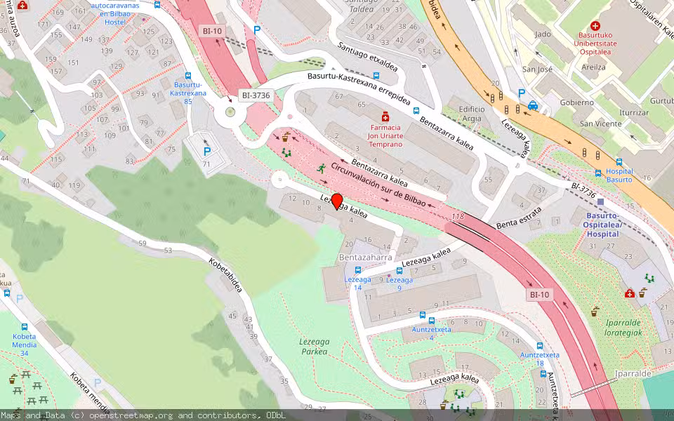 Mapa de Subasta Inmueble (Garaje) en Bilbao, Bizkaia