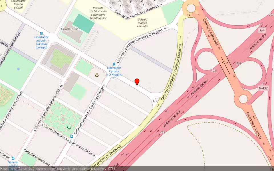 Mapa de Subasta Inmueble (Vivienda) en Cordoba, Córdoba