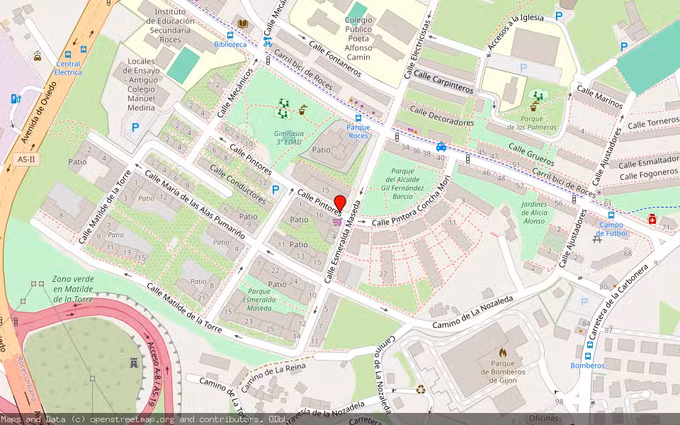 Mapa de Subasta Inmueble (Trastero) en Gijon, Asturias