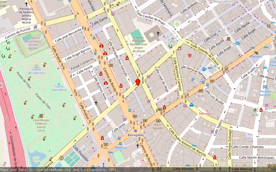 Mapa de Subasta Inmueble (Vivienda) en Granada
