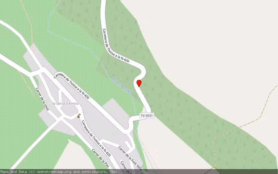 Mapa de Subasta Inmueble (Finca rústica) en Tivissa, Tarragona