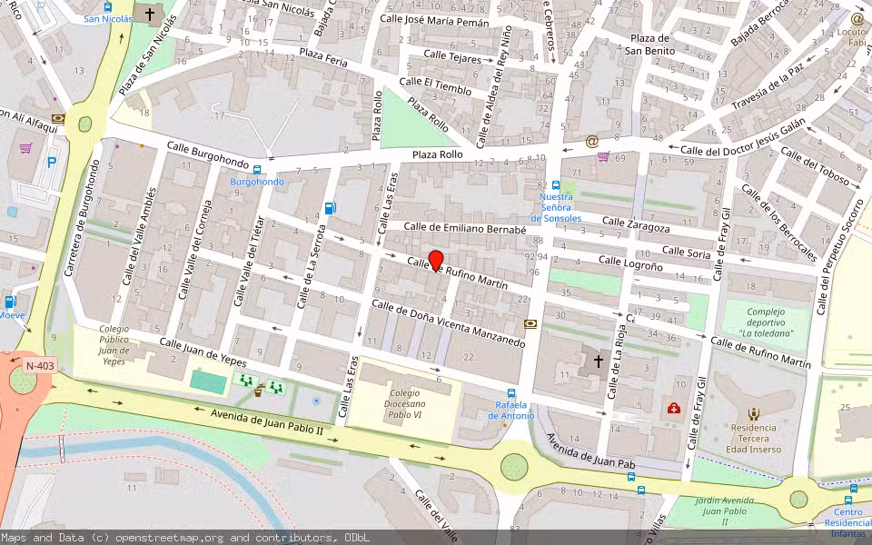 Mapa de Subasta Inmueble (Vivienda) en Avila, Ávila