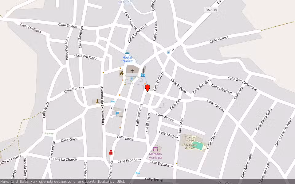Mapa de Subasta Inmueble (Vivienda) en Talarrubias, Badajoz