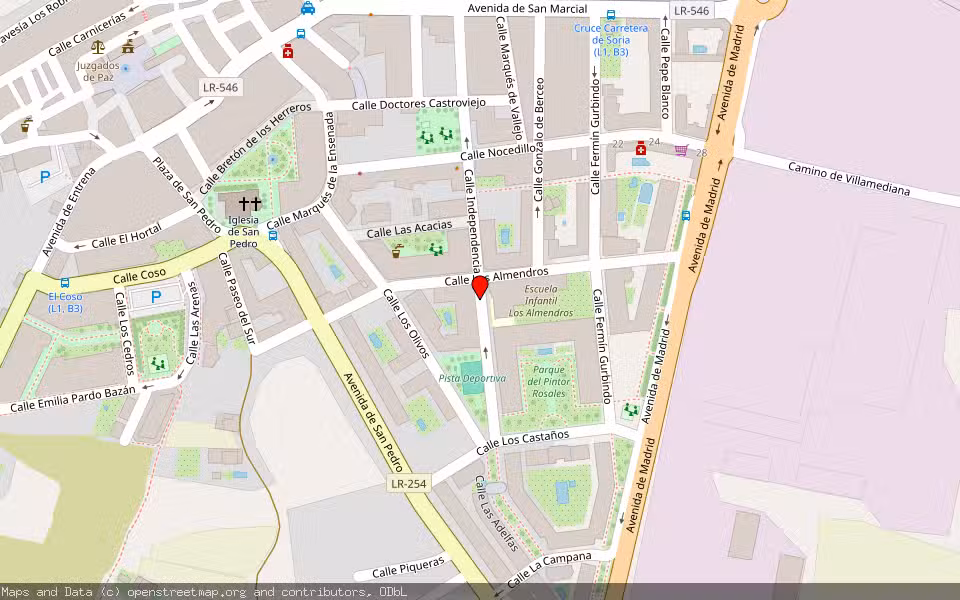 Mapa de Subasta Inmueble (Vivienda) en Lardero, La Rioja