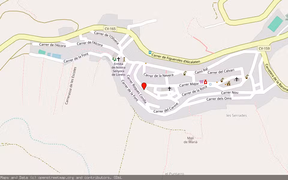 Mapa de Subasta Inmueble (Vivienda) en Les Useres, Castellón/Castelló