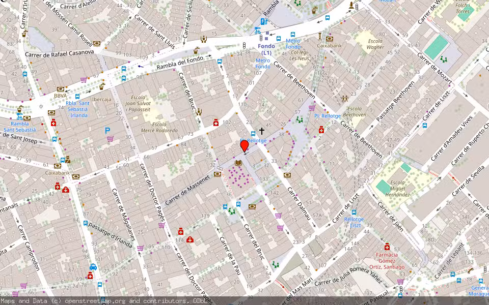 Mapa de Subasta Inmueble (Vivienda) en Santa Coloma De Gramenet, Barcelona