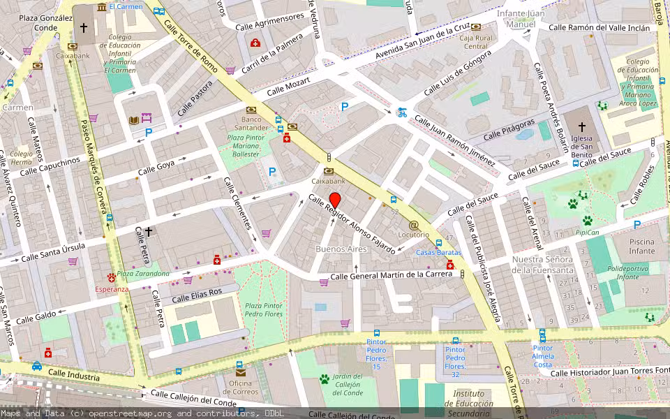 Mapa de Subasta Inmueble (Vivienda) en Murcia