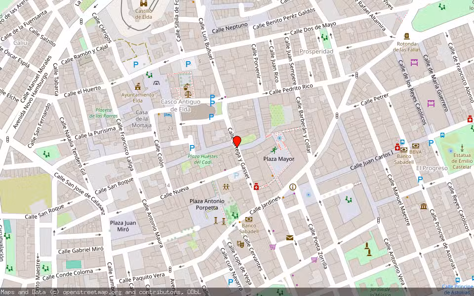 Mapa de Subasta Inmueble (Garaje) en Elda, Alicante/Alacant