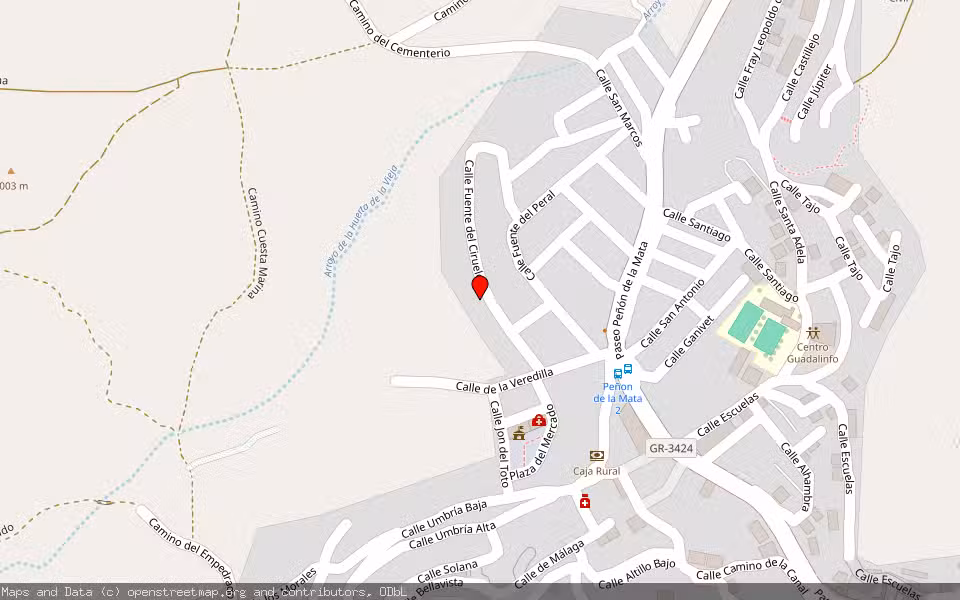 Mapa de Subasta Inmueble (Vivienda) en Cogollos Vega, Granada