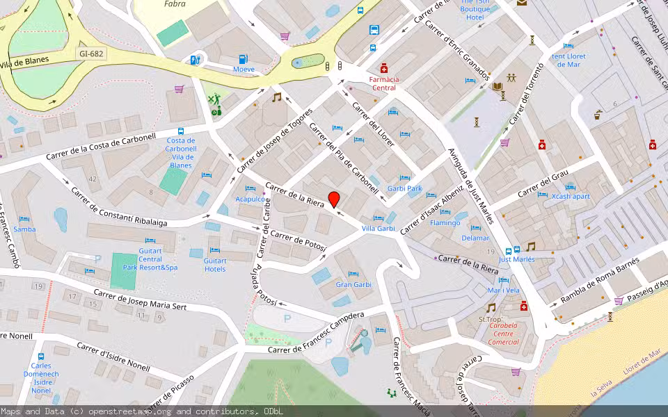 Mapa de Subasta Inmueble (Vivienda) en Lloret De Mar, Girona