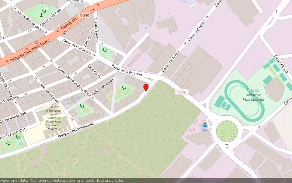 Mapa de Subasta Inmueble (Garaje) en Crevillent, Alicante/Alacant