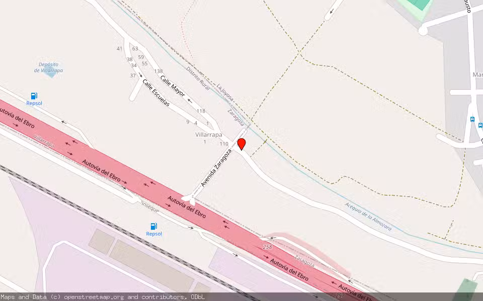 Mapa de Subasta Inmueble (Vivienda) en La Joyosa, Zaragoza