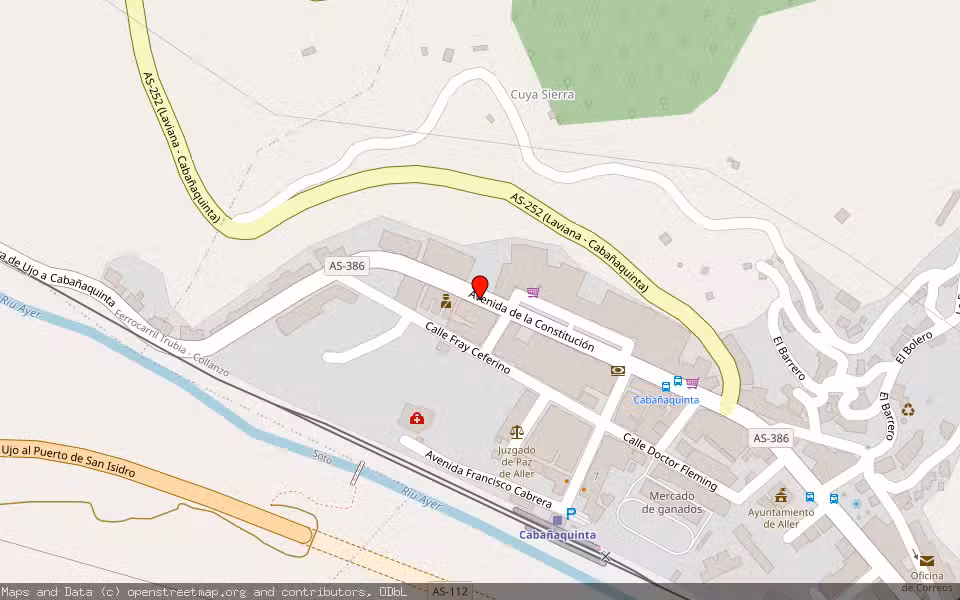 Mapa de Subasta Inmueble (Otros) en Cabañaquinta, Asturias