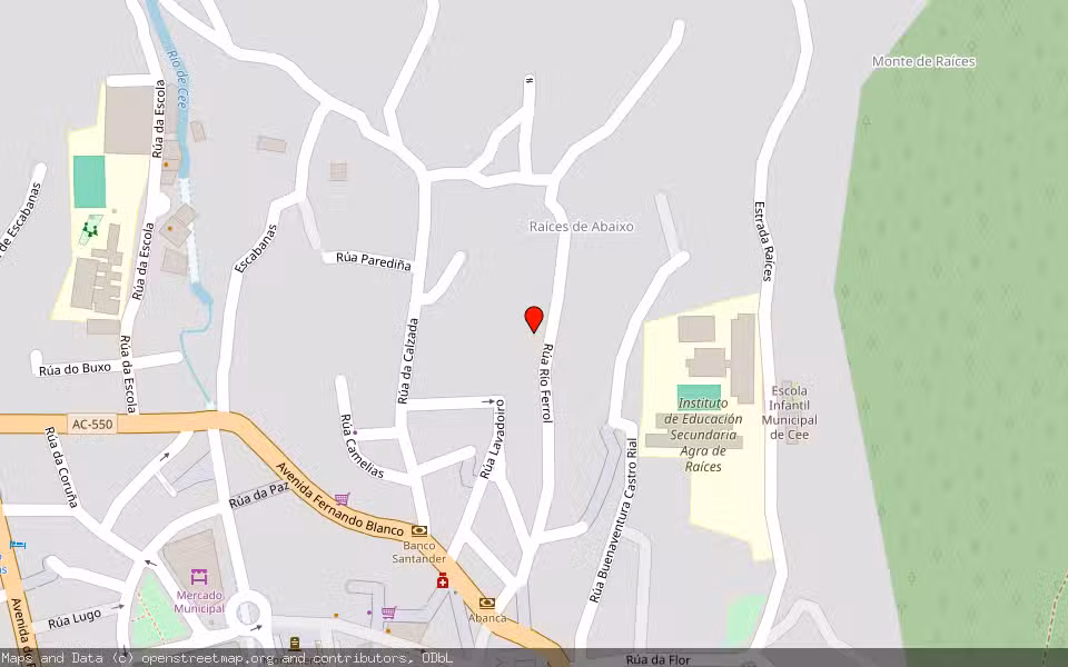 Mapa de Subasta Inmueble (Solar) en Cee, A Coruña