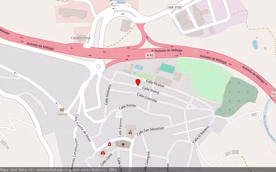 Mapa de Subasta Inmueble (Vivienda) en Casabermeja, Málaga