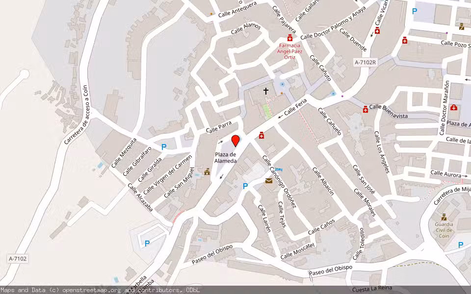 Mapa de Subasta Inmueble (Garaje) en Coín, Málaga