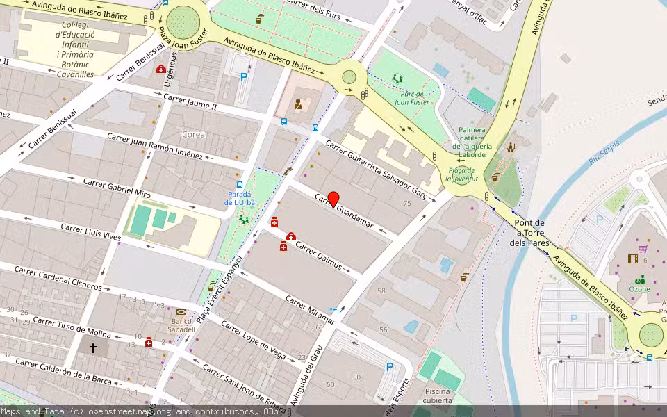 Mapa de Subasta Inmueble (Vivienda) en Gandia, Valencia/València