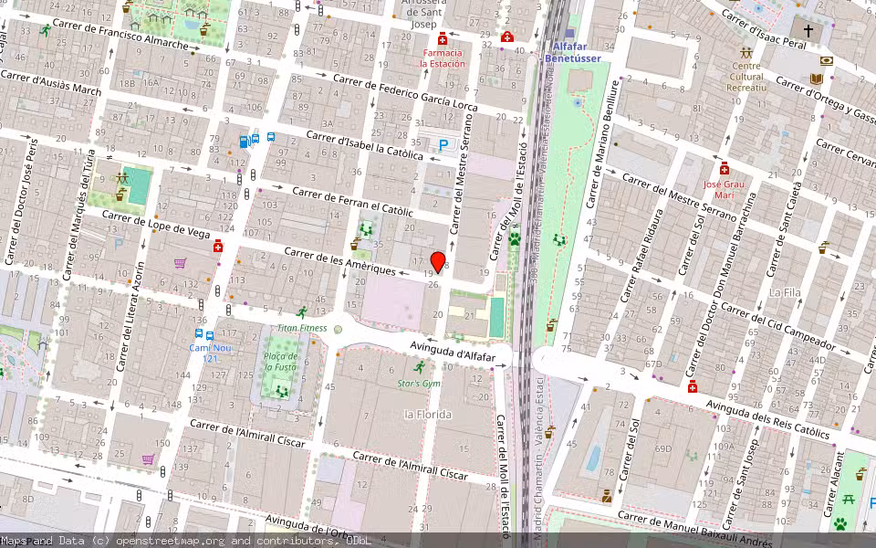 Mapa de Subasta Inmueble (Vivienda) en Benetússer, Valencia/València
