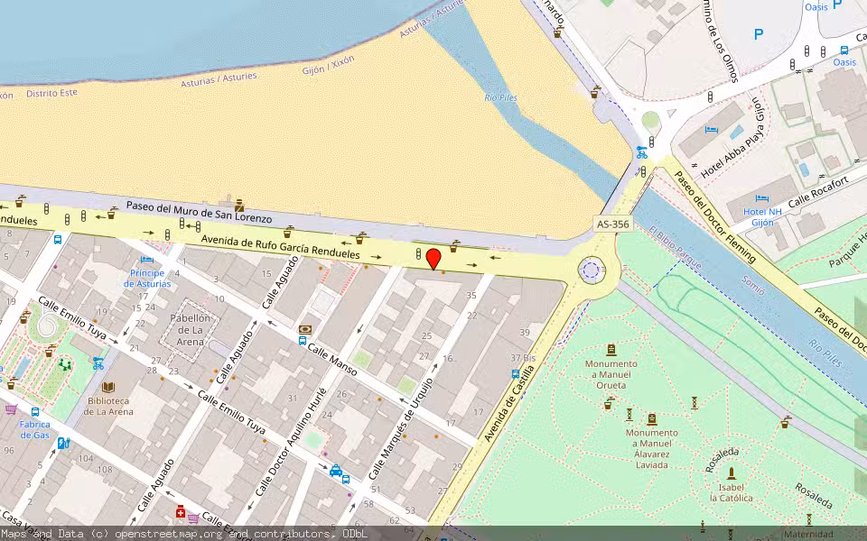 Mapa de Subasta Inmueble (Vivienda) en Gijon, Asturias